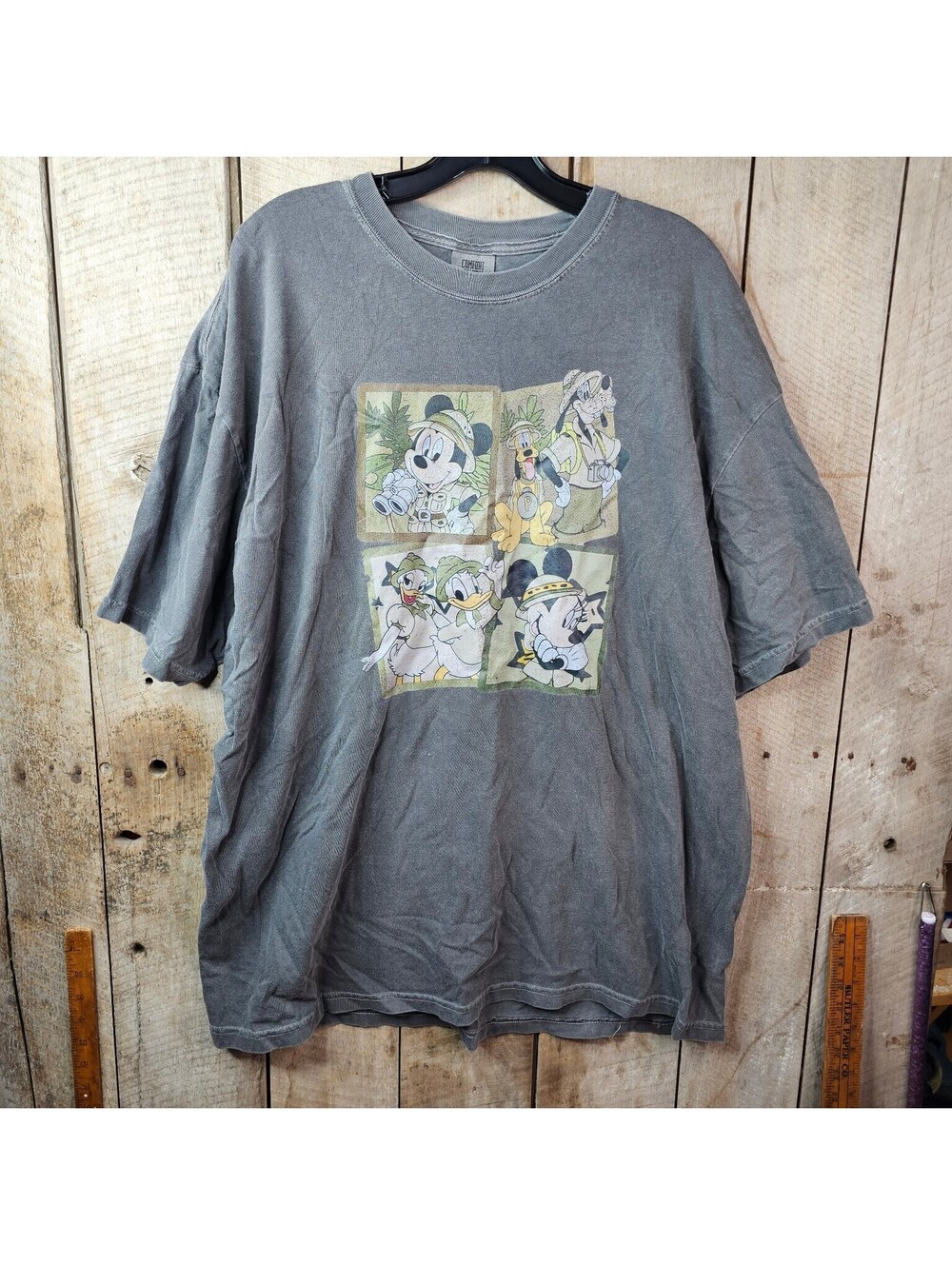 Disney Comfort Colors 2XL Safari Adventure T-Shirt Mickey Donald Goofy Pluto